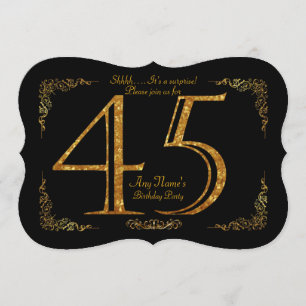 Invitation quarante-cinquième, Gatsby de fête d'anniversaire