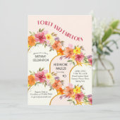 Invitation Quarante et fabuleux Arc d'or floral 40e anniversa (Debout devant)