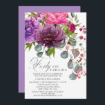Invitation Quarante et fabuleux Elégant Floral 40e anniversai<br><div class="desc">Quarante et fabuleux Elégant Floral 40th Birthday Invitations présente un élégant bouquet de fleurs d'aquarelle en rose, pourpre et bordeaux avec verdure. Ajoutez simplement votre texte personnalisé pour vos invitations à l'occasion de votre quarantième anniversaire. Personnalisé en modifiant le texte dans les zones de texte fournies. Conçu par ©Evco Studio...</div>