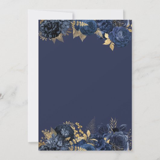 Invitation Quarante et fabuleux Elegant Sapphire Anniversaire (Dos)