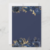 Invitation Quarante et fabuleux Formel Bleu & Or Adulte Anniv (Dos)