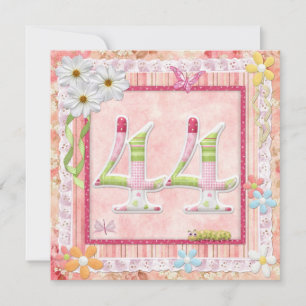 Invitation quarante-quatrième style scrapbooking de fête