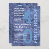 Invitation Quarante rochers ! 40e anniversaire de Blue Jeans  (Devant / Derrière)