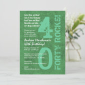 Invitation Quarante rochers ! 40e anniversaire Modèle blanc v (Debout devant)