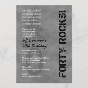 Invitation Quarante rochers ! 40e anniversaire Nuages gris fo