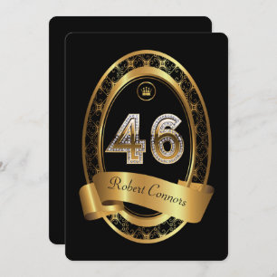 Invitation quarante-sixième, homme de femme de fête