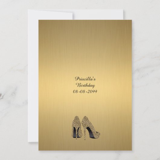 Invitation quarante-troisième, fête d'anniversaire (Dos)