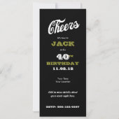 Invitation quarantième Acclamations de Carpe Diem (Dos)