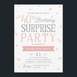 Invitation quarantième Anniversaire de l'invitation | de fête<br><div class="desc">Cette quarantième invitation chic et élégante de fête d'anniversaire comporte un thème élégant de confettis avec la typographie moderne. Pour une invitation bien plus mémorable choisissez une forme découpée avec des matrices, un papier texturisé ou un double papier épais. Pendant une année customisée d'anniversaire, svp le message nous et nous...</div>