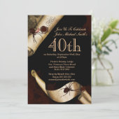 Invitation Quarantième anniversaire de meurtre et mystère (Debout devant)