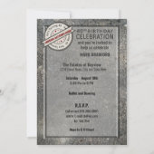 Invitation quarantième Anniversaire, mission accomplie, (Dos)