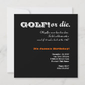 Invitation quarantième Golf de fête d'anniversaire - (Dos)