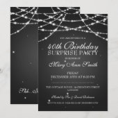 Invitation quarantième La ficelle de fête d'anniversaire de (Devant / Derrière)