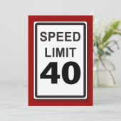 Invitation quarantième Signe personnalisable de limitation de (Debout devant)