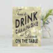 Invitation Quarantième temps scintillant d'anniversaire de (Debout devant)