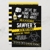 Invitation Quarantine Birthday Parade (Devant / Derrière)