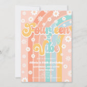 Invitation Quatorteen Est Une Vibe Daisy 14e fête d'anniversa (Devant)