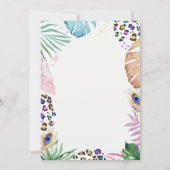 Invitation Quatre Animaux de Safari Sauvages Pour Toujours 4è (Dos)