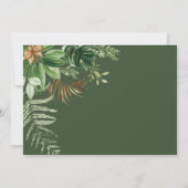 Invitation Quatre animaux sauvages de la jungle 4e anniversai (Dos)