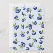 Invitation Quatre anniversaire de enfant de bleuets toujours  (Dos)