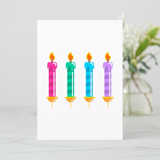Invitation Quatre bougies