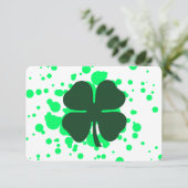Invitation quatre bulles de trèfle (Debout devant)