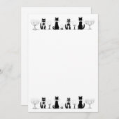 Invitation Quatre Chats noirs, Louis Wain (Devant / Derrière)