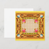 Invitation quatre coins Baroque (Devant / Derrière)