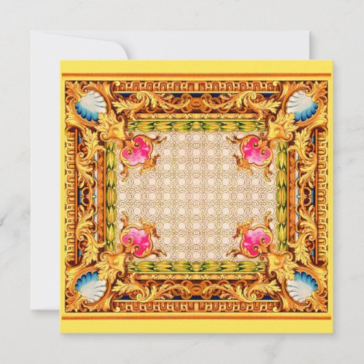 Invitation quatre coins Baroque (Devant)
