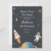 Invitation "Quatre étoiles" Espace extra-atmosphérique 4e ann (Devant)