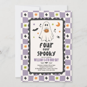 Invitation Quatre Ever Spooky Halloween Garçon Fantôme 4ème A