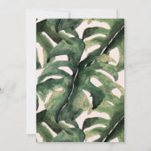 Invitation Quatre Ever Wild Tropical Greenery 4e Anniversaire (Dos)