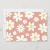 Invitation Quatre Ever Young Boho Daisy 4e anniversaire Photo (Dos)