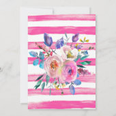 Invitation Quatre Fabuleuses Filles Floral 4e anniversaire (Dos)