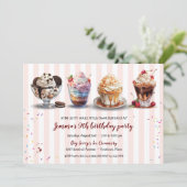 Invitation Quatre Faites votre propre crème glacée dimanche A (Debout devant)