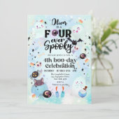 Invitation Quatre fantôme d'Halloween Éffrayant (Debout devant)