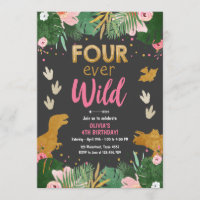 Quatre filles dinosaures roses de Dino folle