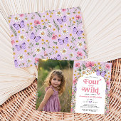 Invitation Quatre Fleur sauvage sauvage 4e anniversaire Photo