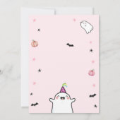 Invitation Quatre fois Éffrayant Halloween 4ème Fille Anniver (Dos)