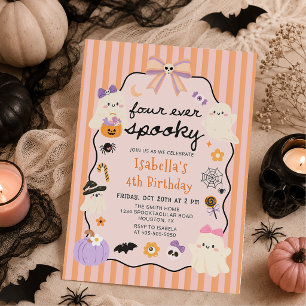 Invitation Quatre fois plus fantomatique Halloween anniversai