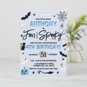 Invitation Quatre Jamais Éffrayants ! Boys Halloween 4e anniv (Debout devant)