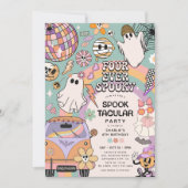 Invitation Quatre Jour Éffrayant d'Halloween 4e anniversaire (Devant)