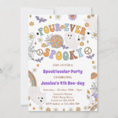 Invitation Quatre Jour Éffrayant Halloween Super 4ème anniver (Devant)