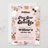 Invitation Quatre Jour Éffrayant Halloween Super Anniversaire (Devant)