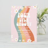 Invitation Quatre Jour marguerite Super arc-en-ciel 4e annive (Debout devant)