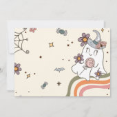 Invitation Quatre Jours Éffrayants de Fantôme Rétro Halloween (Dos)