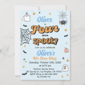 Invitation Quatre Jours Éffrayants d'Halloween Boy 4e anniver (Devant)