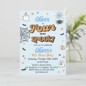 Invitation Quatre Jours Éffrayants d'Halloween Boy 4e anniver (Debout devant)