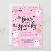 Invitation Quatre Jours Éffrayants Halloween Ghost 4e anniver (Devant)