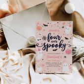 Invitation Quatre Jours Éffrayants Halloween Ghost 4e anniver